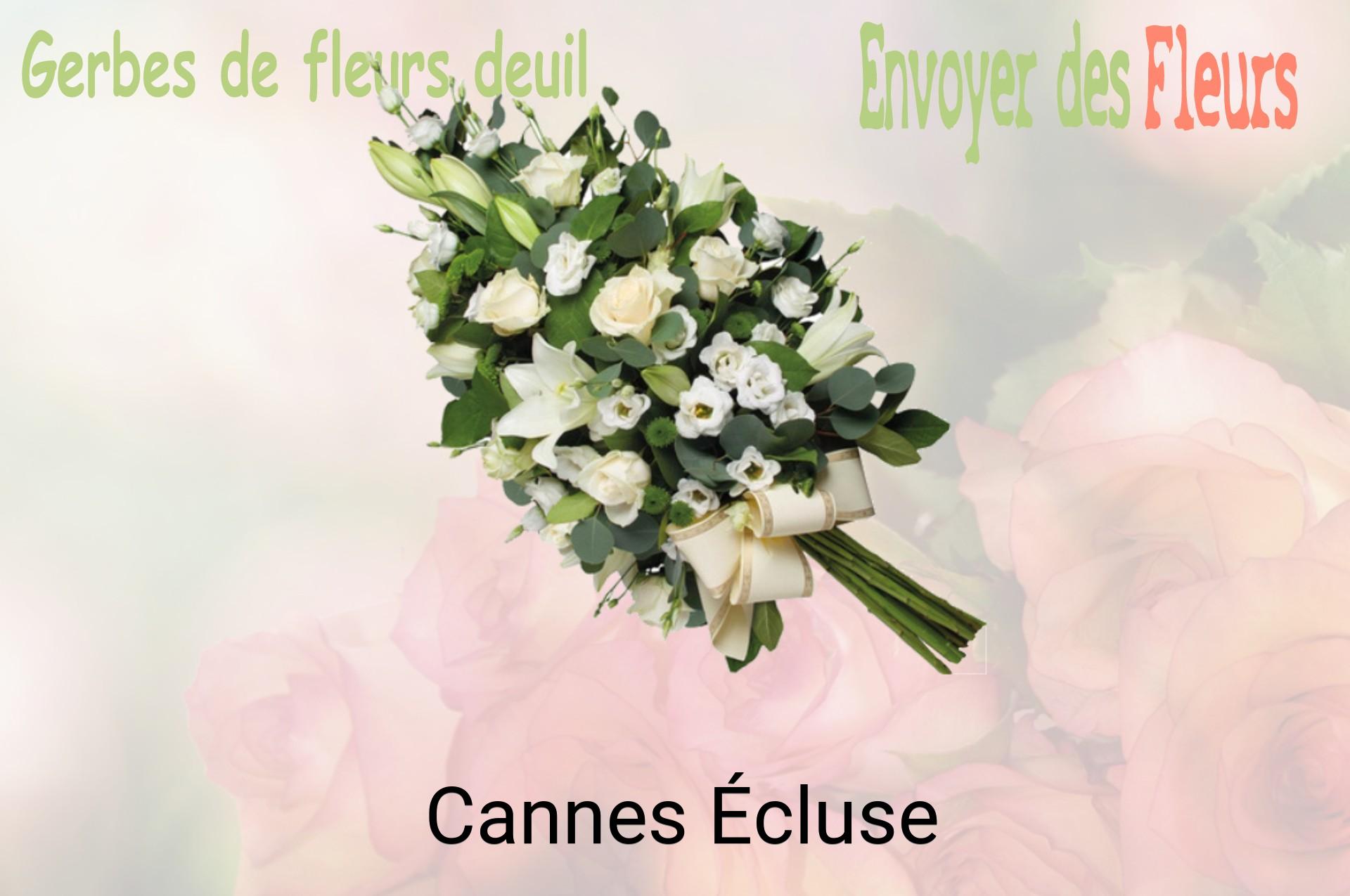 Gerbe de fleurs de deuil livrée à Cannes-Écluse